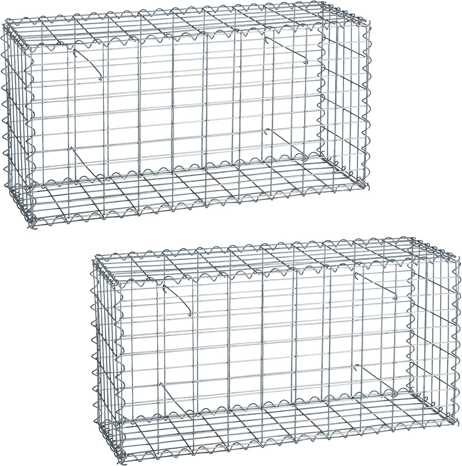 Gabione 100x50x30 cm Steingabione Steinkorb Gabionen Drahtkorb Staffelpreise (2 Stück)