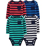 Simple Joys by Carter's Unisex Toddlers and Babies' Soft Thermal Long Sleeve Bodysuits, Pack of 4