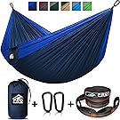 Double Camping Hammock - XL Hammocks, FREE Premium Straps & Carabiners - Lightweight + Compact Parachute Nylon - Backpacker Approved and Ready for Adventure! 10.5 x 6.5 FT