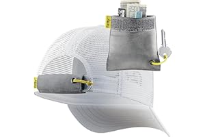 FATTYPACK - Attachable Storage Pocket For Hats - Store Cash, Medicine, Gum, Keys, Pencils, Pens, Golf Tees, etc.