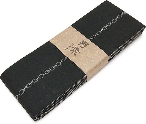 Amazon 角帯 男性 着物 浴衣に 綿生地の男性用角帯 貝の口結び方 説明書付き 黒 チェーン Kob728 浴衣 通販