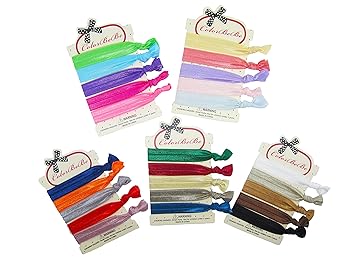 Amazon Com Colorbebe No Crease Soft And Stretchy Hair Ties