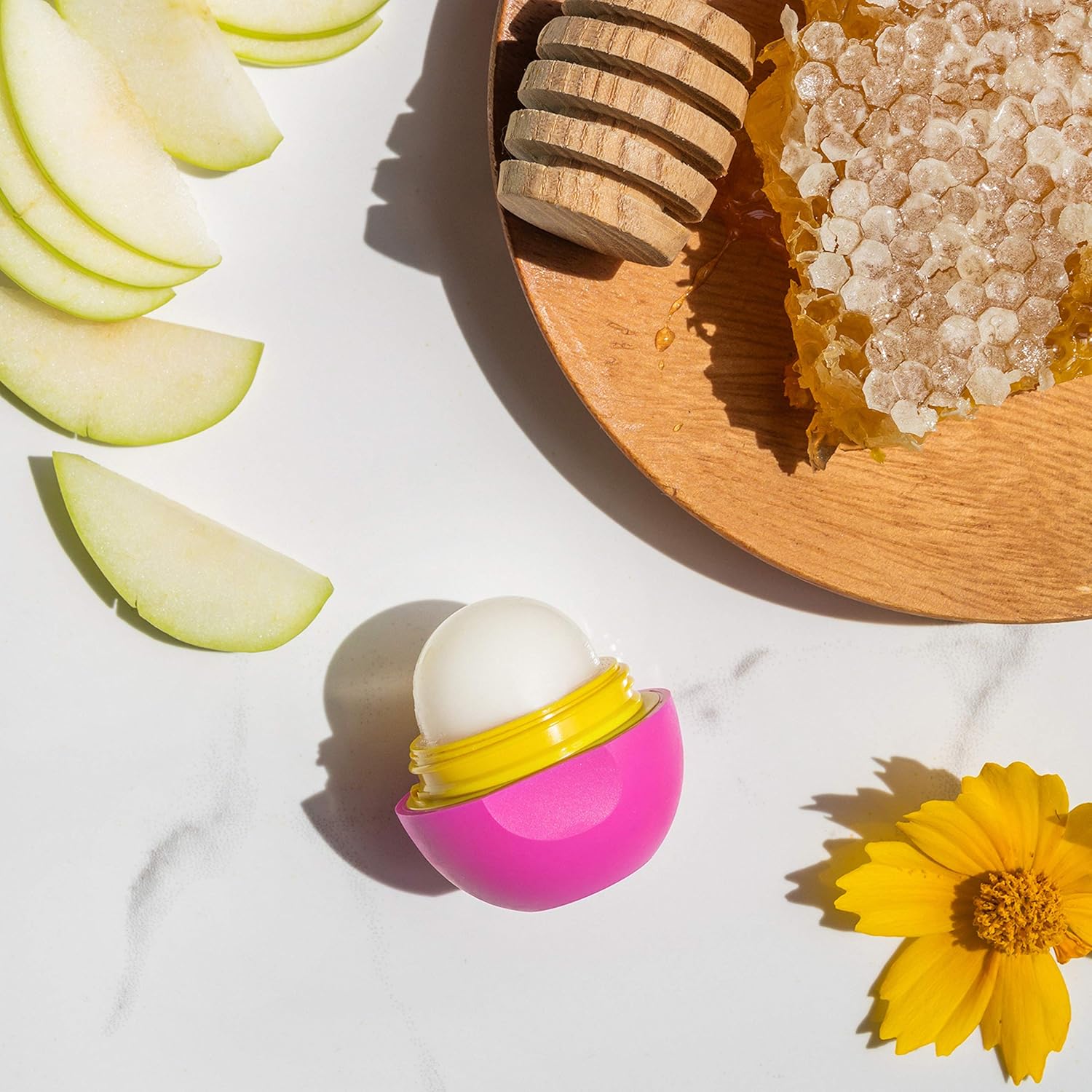 eos Super Soft Shea Lip Balm - Honey Apple | 24 Hour Hydration | Lip Care to Moisturize Dry Lips | Gluten Free | 0.25 oz: Beauty