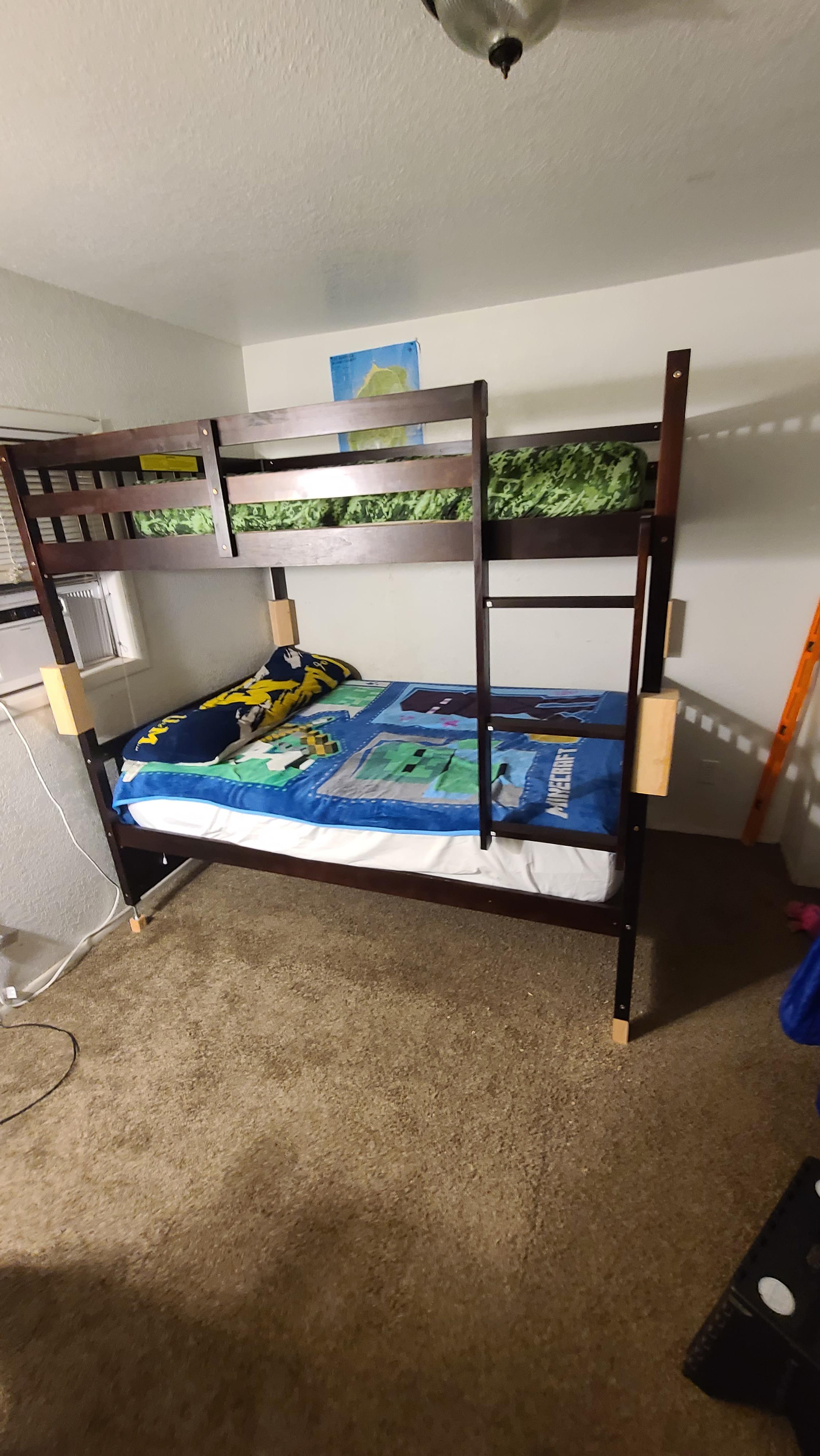 42/mo Finance Giantex Full Over Full Bunk Bed with Trundle, Solid
