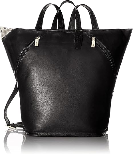 large black leather rucksack