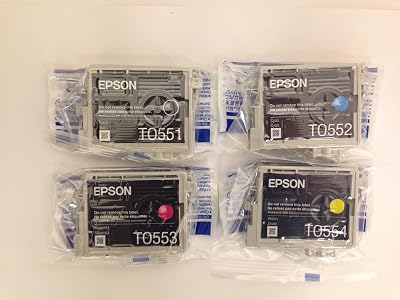 Epson 4 Color Ink Cartridge Pack T0551-T0554 for Stylus Photo RX/R Series