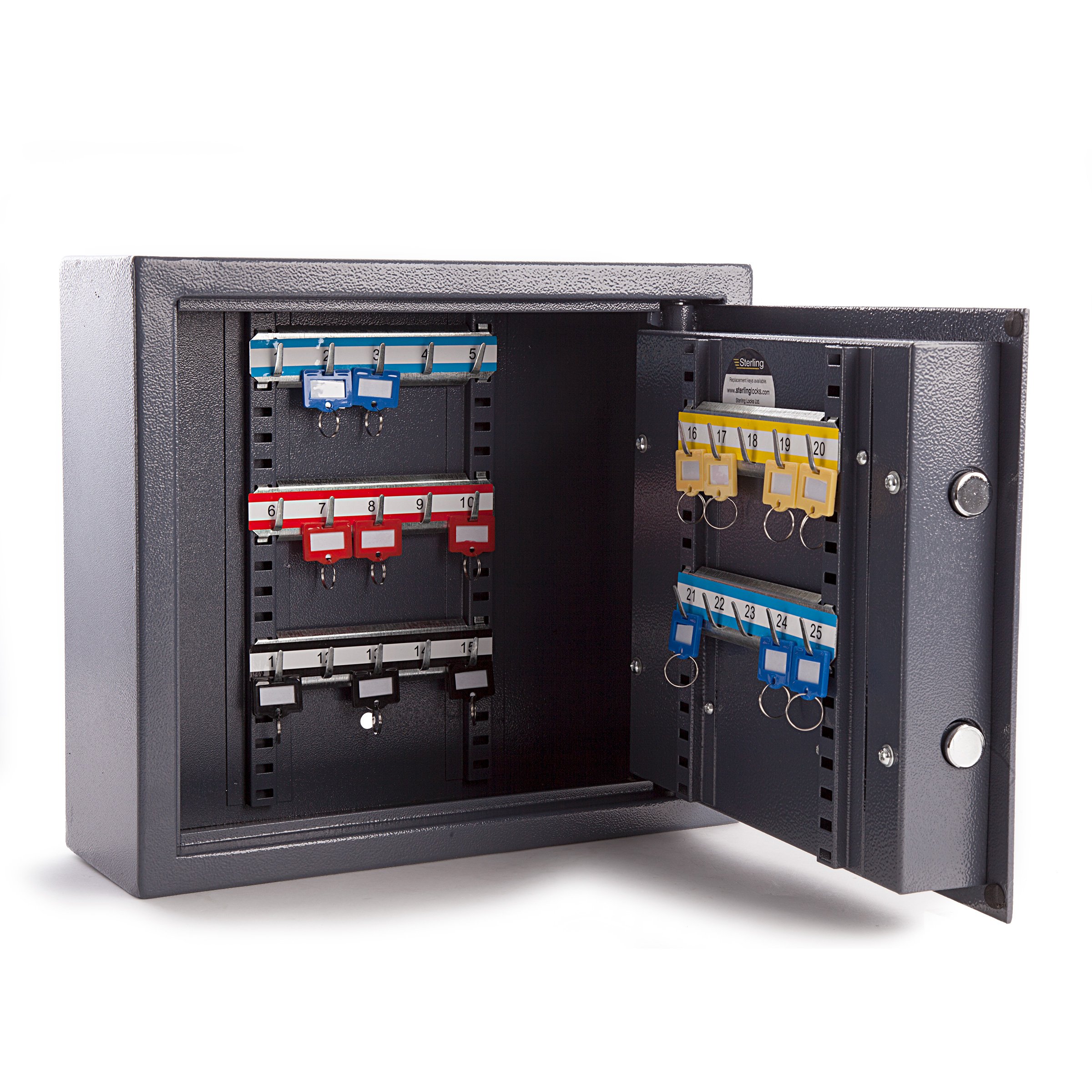 Sterling KC25S 25 Hook Key Safe, Black