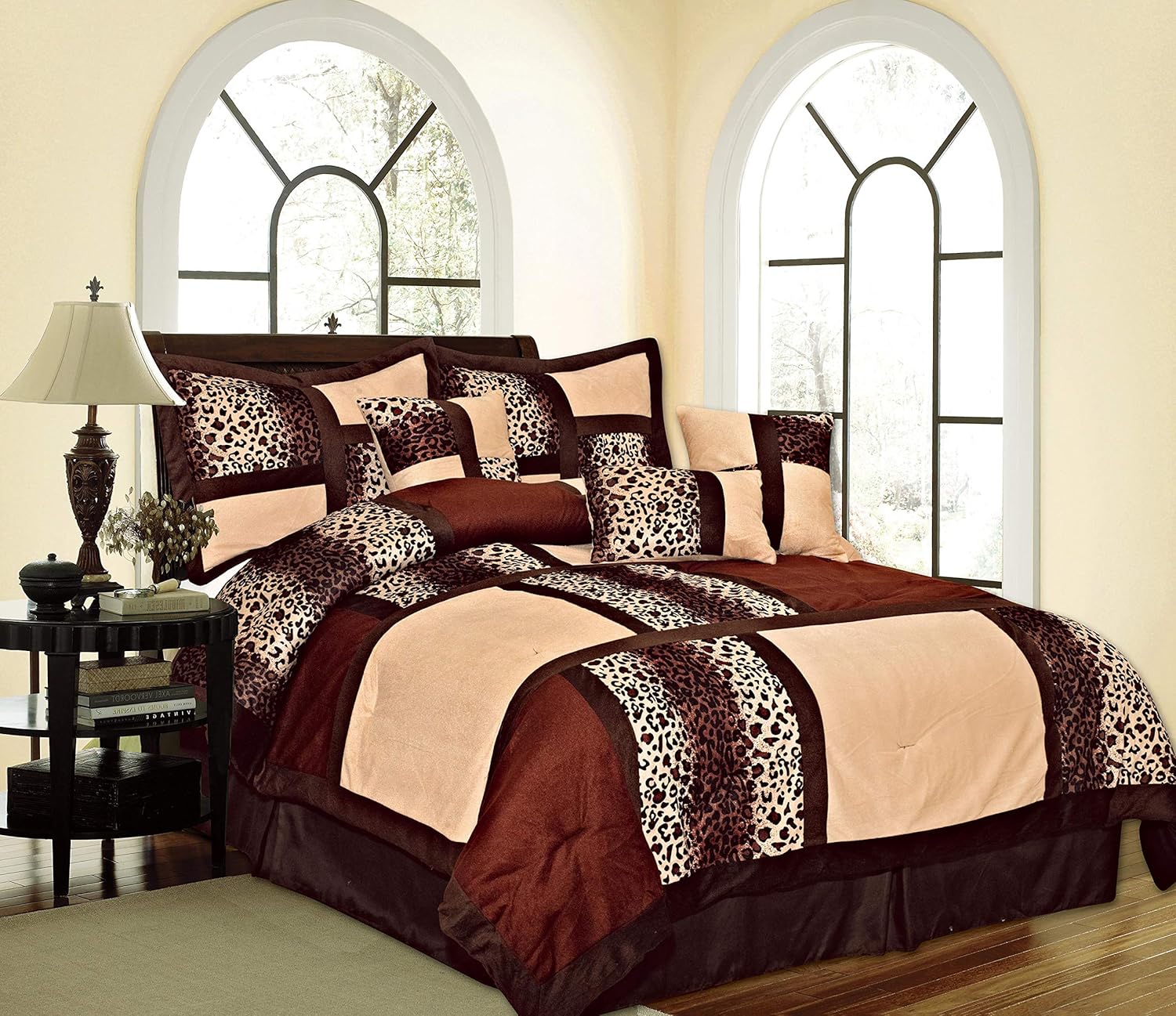 Amazon Com Empire Home Safari Printed Leopard Suede Winter 5