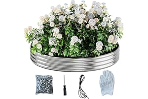 ZFHgarden Diameter 2FT Camp Fire Ring Pit Round Galvanized Fire Ring for Outside Fire Pit Height 12 Inch, 2x2x1ft Round Galvanized Steel Fire Pit，Steel Fire Pit Silver for Backyard, Camping, Bonfire
