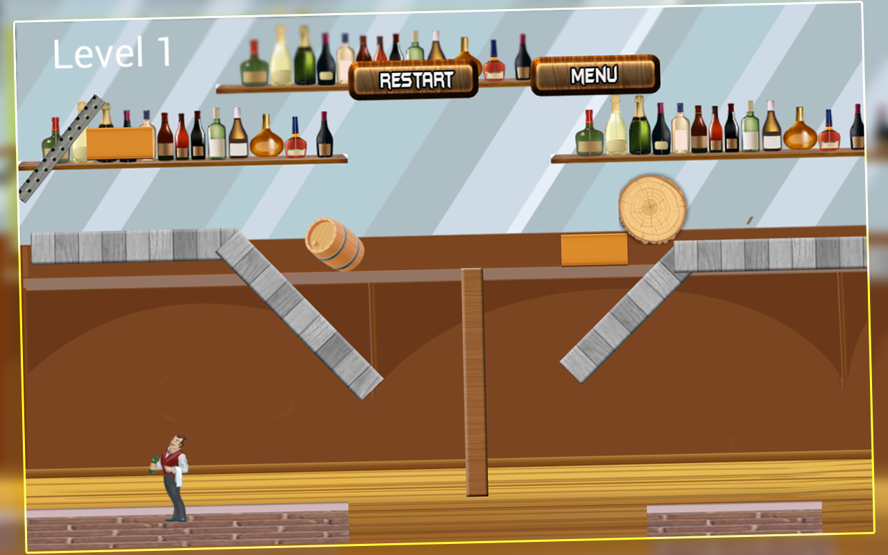 Bar Drinking Game The tavern lounge patron thirsty for beers Gold