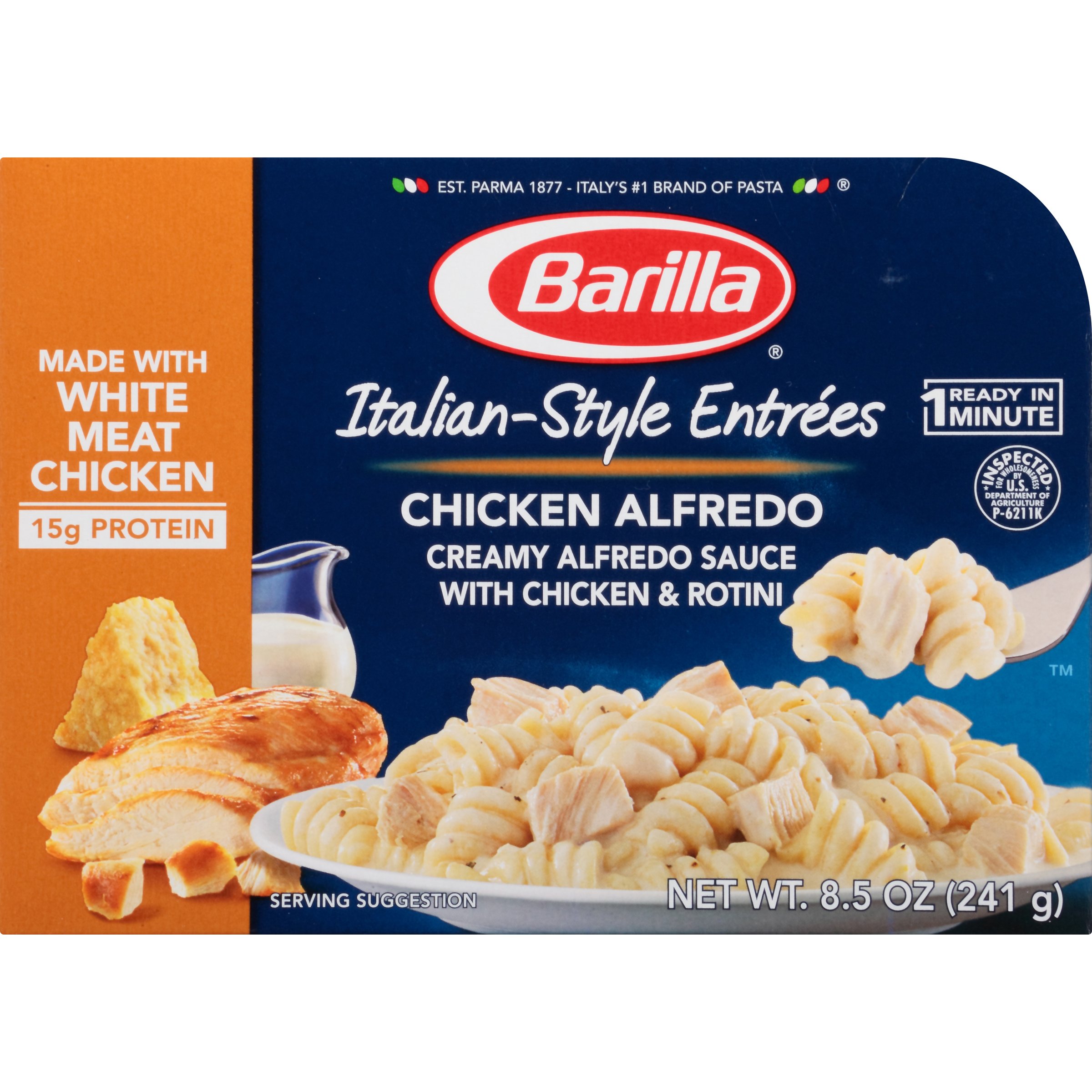 Barilla Italian-Style Entrees, Chicken Alfredo, 8.5 Ounce (Pack of 6) Chicken Alfredo