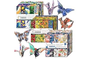 E-WEICHEN Origami Paper 6x6 70GSM 150 Sheets 30 Designs Double Sided Scrapbook Cardstock Paper Origami Pattern Paper Craft Decorative Paper for Origami Scrap Booking Card Making Selva