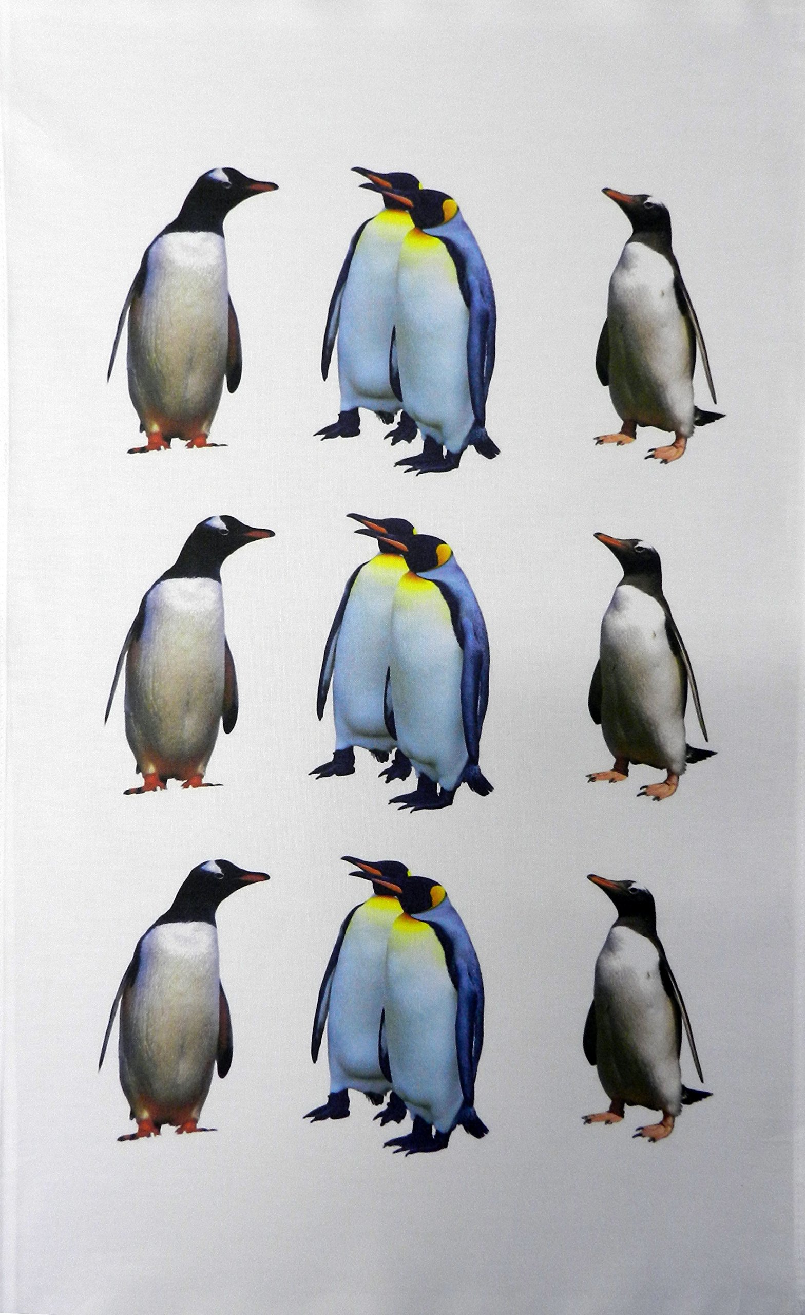 Half a Donkey Colony of Penguins Large Cotton Tea Towel