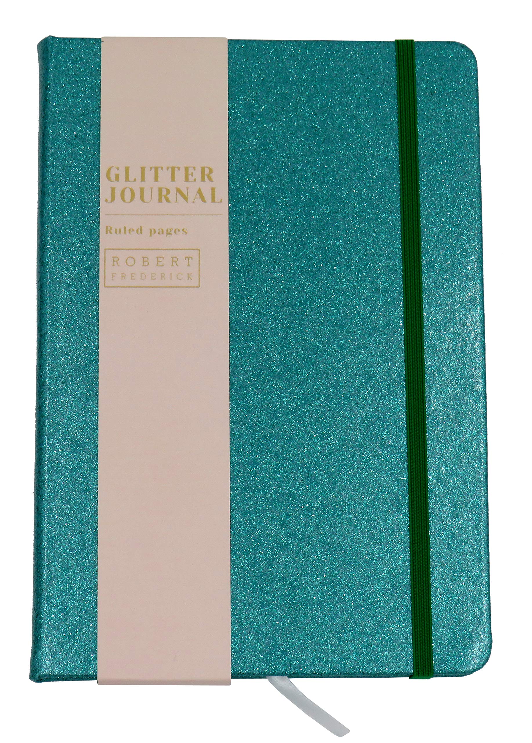 A5 Cased Glitter Notebook - Bright Turquoise