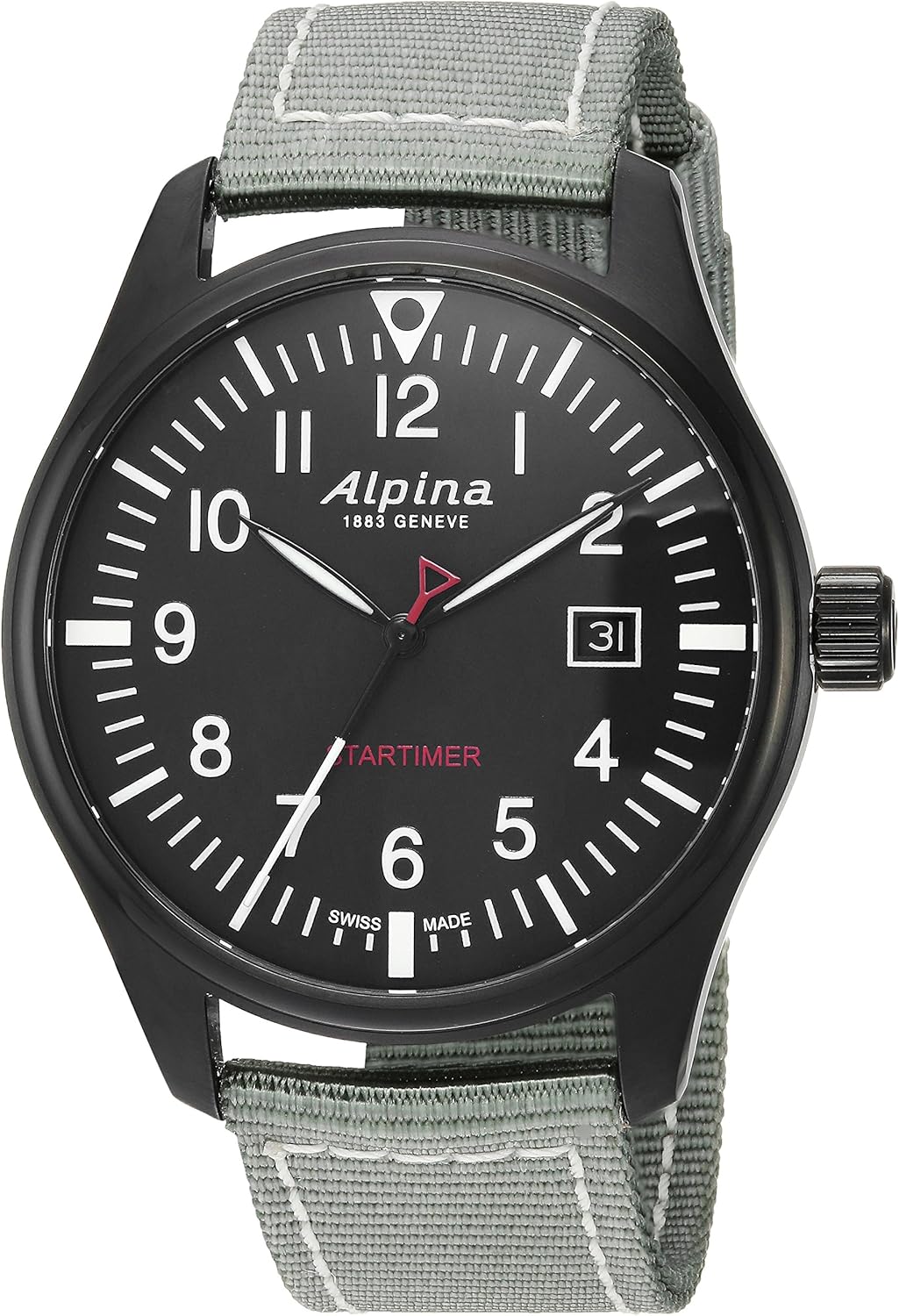Amazon.com: Alpina Men's Startimer Stainless Steel Swiss-Quartz Watch