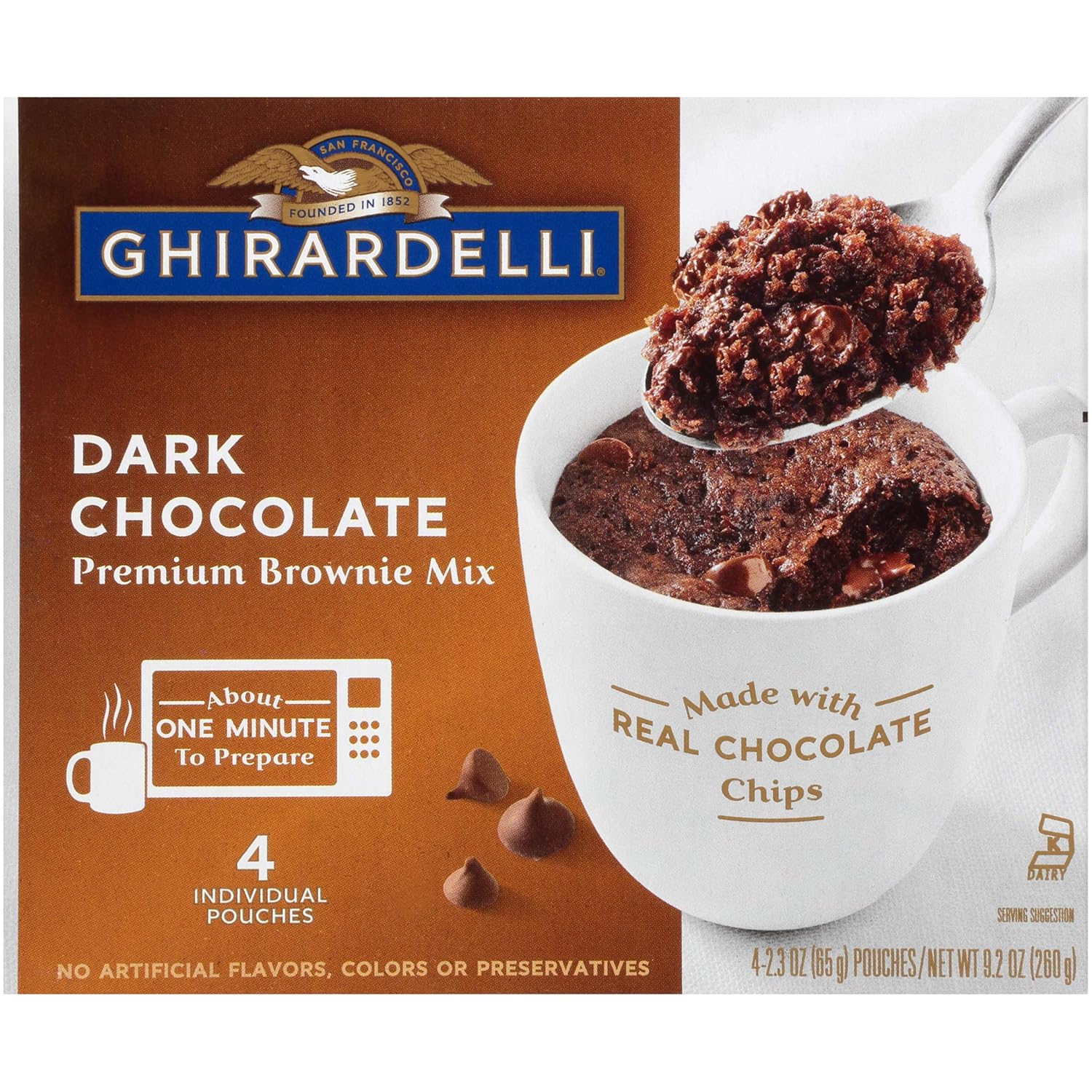 Ghirardelli Dark Chocolate Mug Brownie Mix, 9.2 Oz