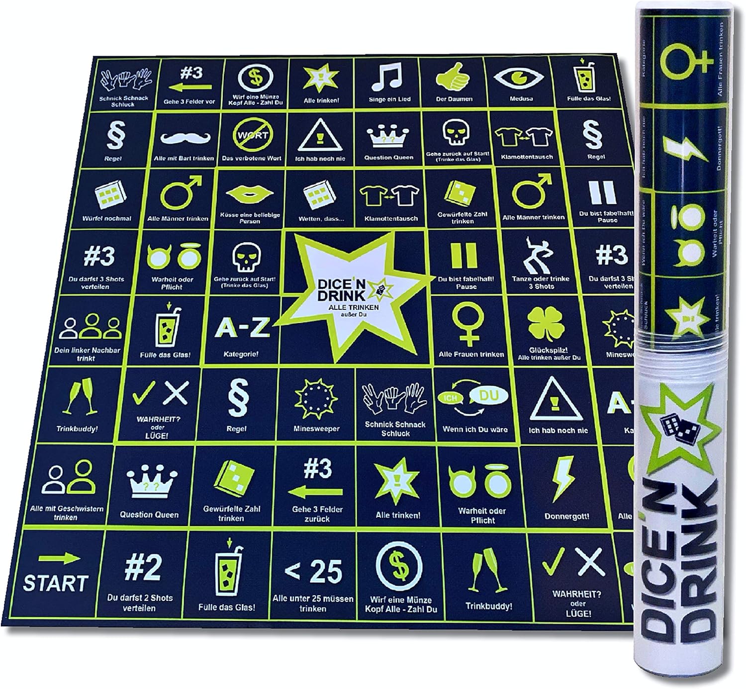 Dice N Drink Das Ultimative Trinkspiel Partyspiel Ab 18 Saufspiel Furs Festival Wurfelspiel Geschenk Brettspiel Witziger Spieleabend Partyartikel Amazon De Spielzeug