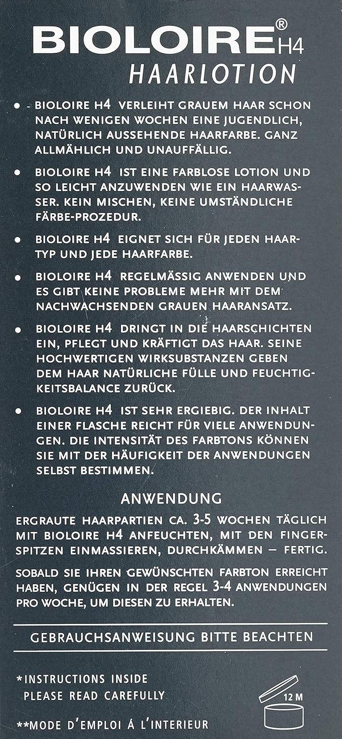 bioloire h4 haarlotion gegen graue haare 150 ml