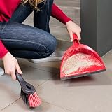 Vileda DuActiva 2in1 Anti-Dust Broom & Dustpan Set Red/Black view 3