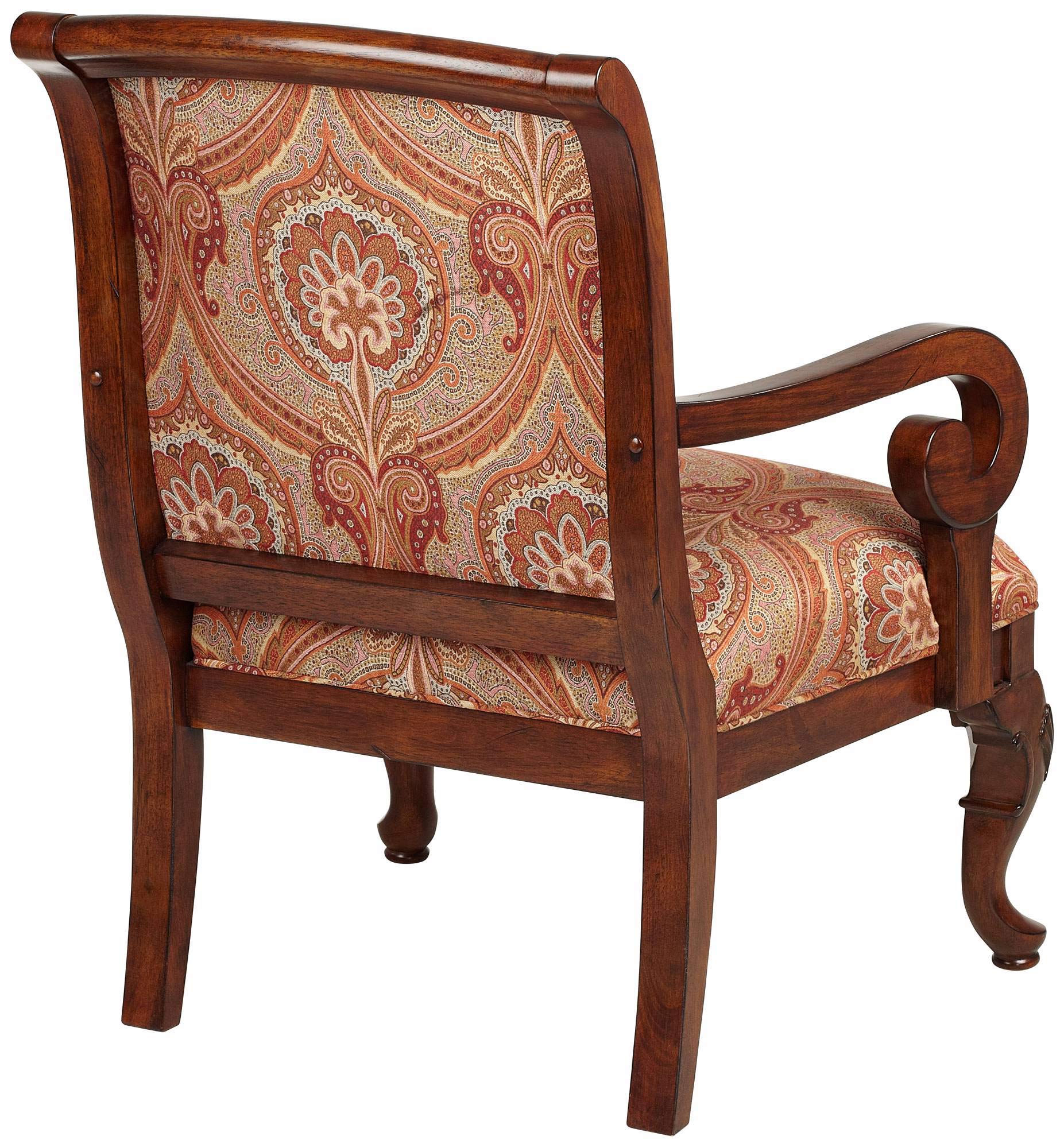 Diana Wood and Red Upholstered Accent Chair - Kensington Hill - Buy