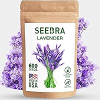 SEEDRA English Lavender Seeds for Indoor and Outdoor Planting - 600 seeds/500mg - GMO-Free and Heirloom Seeds…