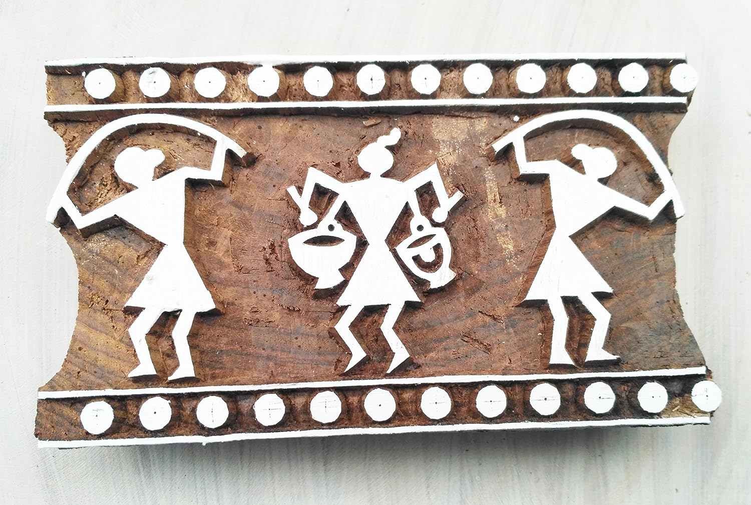 Wooden Block Stamps Rosewood Block Stamps For Fabric And Paper (Brown