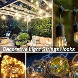 AFFAVON 50 Pack Clear Outdoor String Light Clips with Adhesive view 6