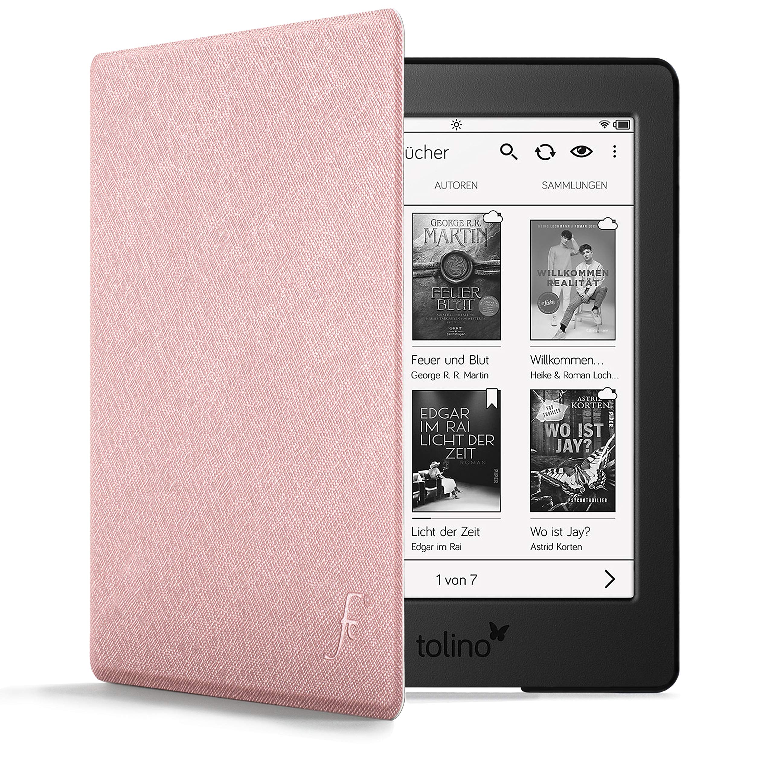 FOREFRONT CASES Cover for Tolino Page 2 - Lightweight Tolino Page 2 Case - Rose Gold - Thin, Protective Tolino Page 2 Cover with Auto Sleep Wake, Shell Design