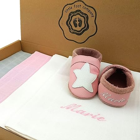 Sparen mit dem Starterset! Spucktücher, 4 Stoffwindeln im Geschenkeset und handgemachte Krabbelschuhe Babyschuhe Lauflernschu