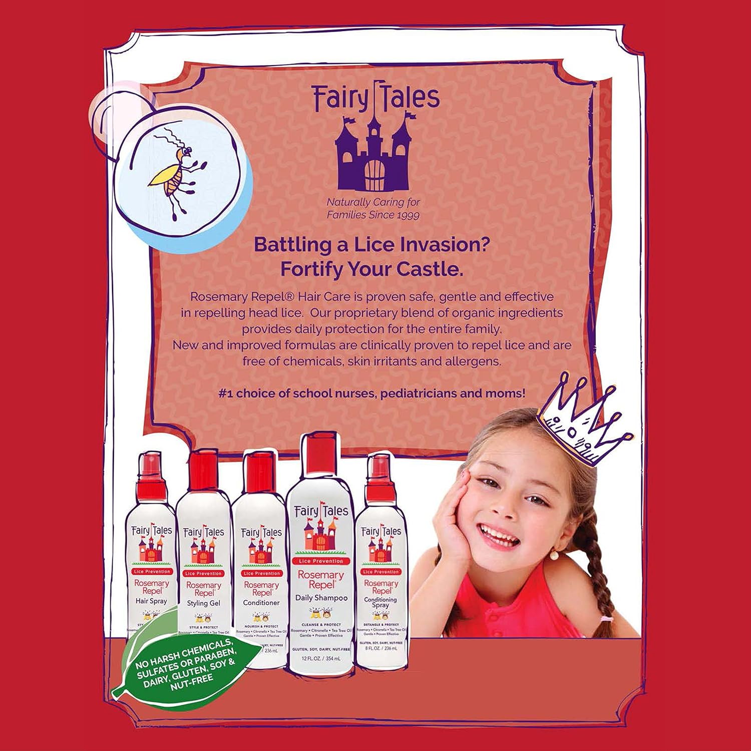 Fairy Tales Rosemary Repel Daily Kid Styling Gel- Kids Hair Gel for Lice Prevention, 8 Fl Oz (Pack of 1): Industrial & Scientific