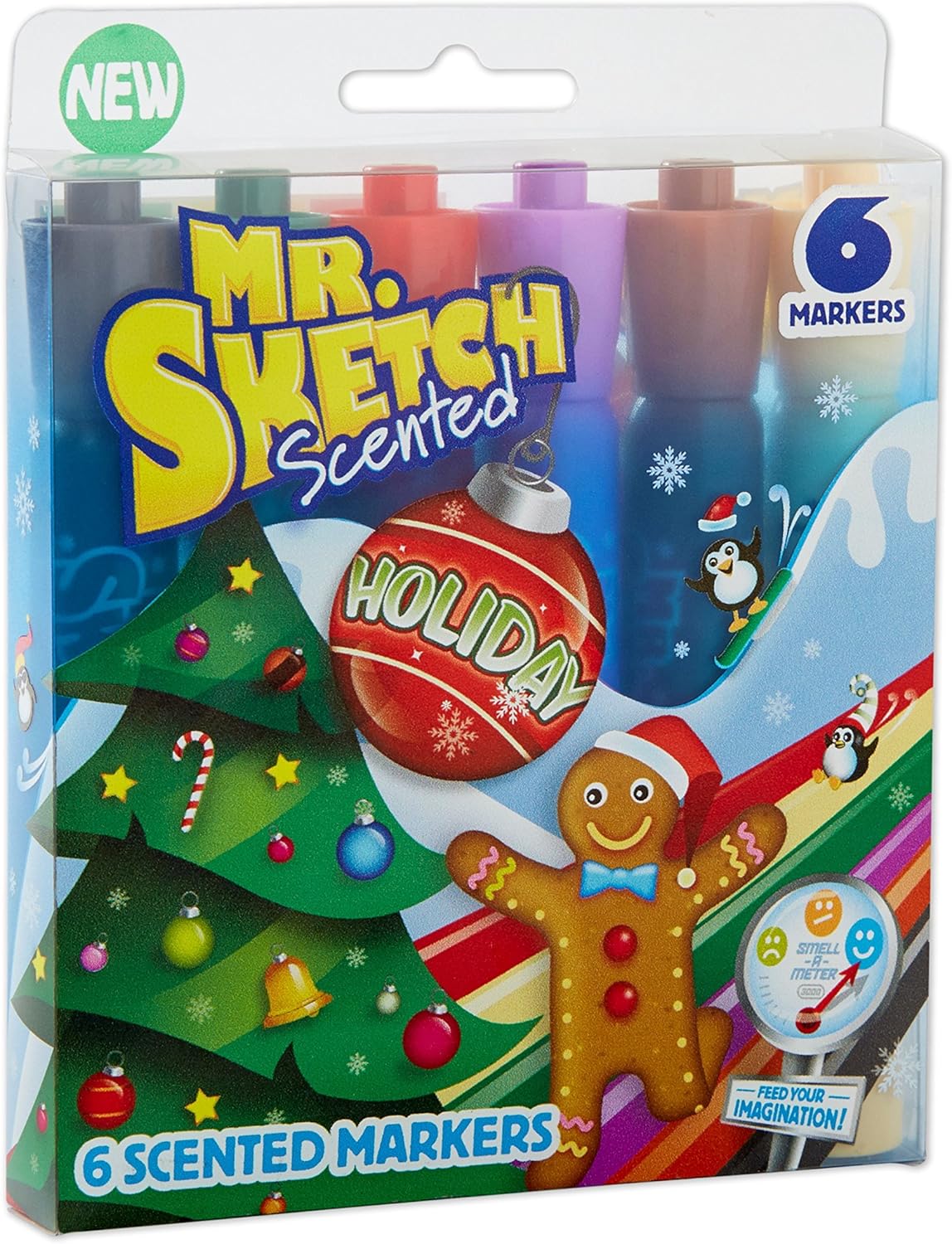 Mr. Sketch Scented Markers, Chisel Tip, Holiday Colors , 6-Count: Office Products
