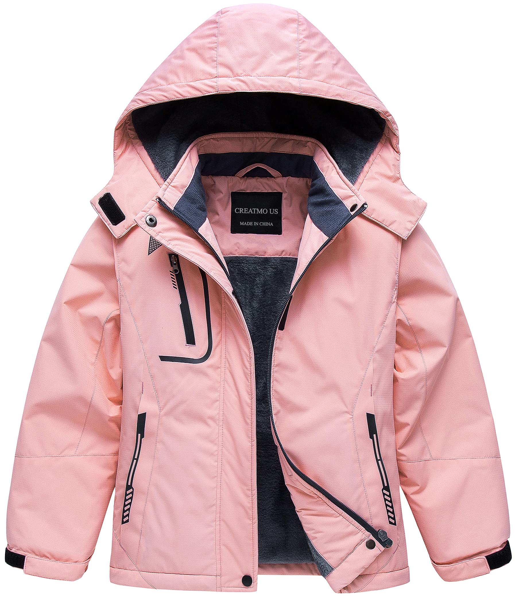 Photo 1 of **DIRTY**CREATMO US Girls Ski Jacket Waterproof Ski Suit Snowboard Jackets Snow Winter Mountain Rain Jacket Pink 14/16