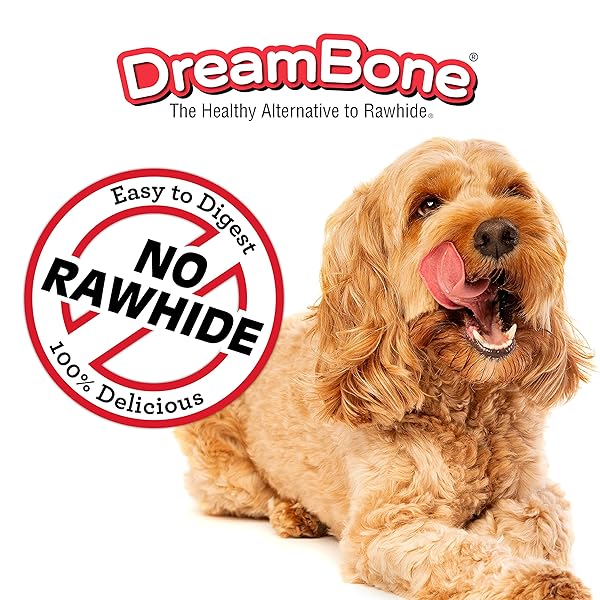 DREAMBONE TWIST STICKS, WRAPPED WITH REAL CHICKEN, RAWHIDE-FREE CHEWS FOR DOGS, 50 COUNT