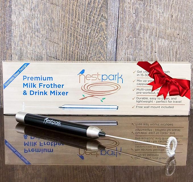 Amazon De Nestpark Tragbarer Getrankemixer Klein Handlich Elektrisch Kabellos Batteriebetrieben Kugelsicher Keto Kaffeemixer