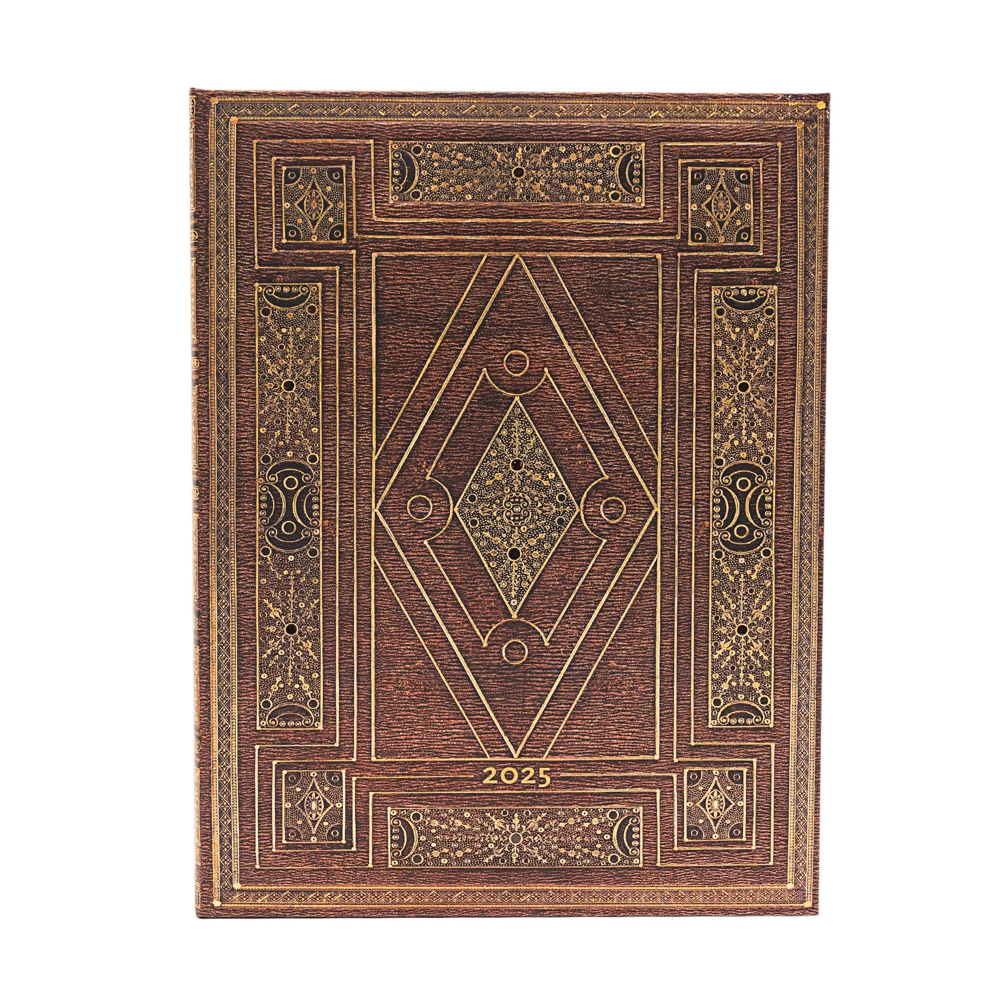 Paperblanks 12 Month Calendar 2025, First Folio, Ultra, Vertical, Elastic Band Closure
