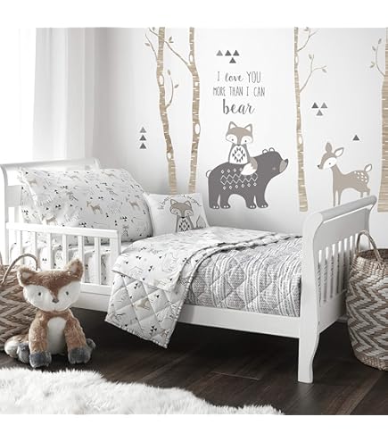 Amazon.com: Levtex Baby - Bailey Bear Crib Fitted Sheet - Fits