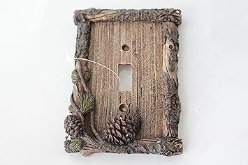 Pine Cone Switch Rocker Plate Covers Electric Outlet Plate Pine