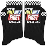 XZMBQ Funny Racing Socks–If You Ain’t First You’re Last-Race Socks for Race Fans.