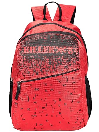 Killer Eco Red Polyester 25 Litre Small Kids School Bag