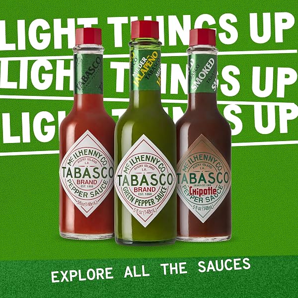 TABASCO BRAND GREEN JALAPENO PEPPER SAUCE, MILD HOT SAUCE, BULK PLASTIC JUG, BALANCED JALAPENO SAUCE, PERFECT FOR LARGE RECIPES, GREAT ON MEXICAN DISHES & MORE, 64 FL OZ (PACK OF 1)