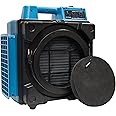 XPOWER X-2480A 1/3HP 550 CFM Air Mover – Sealed Motor Low Profile Carpet Dryer – Air Blower Build-in GFCI Power Outlets & Hour Meter Dryer Floor Fan