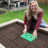 Seeding Square - Seed Spacer Tool for Maximum Harvest, Organized Plants & Less Weeds - Square Foot Garden Includes Color Code