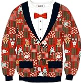 Arvilhill Men's Ugly Christmas Funny Sweatshirt Loose Fit Adult Xmas 3D Print Sweater for Holiday (S-3XL)