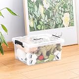 Cetomo 35L-3 Storage Boxes with Lids Nestable Stackable Clear Tote view 7