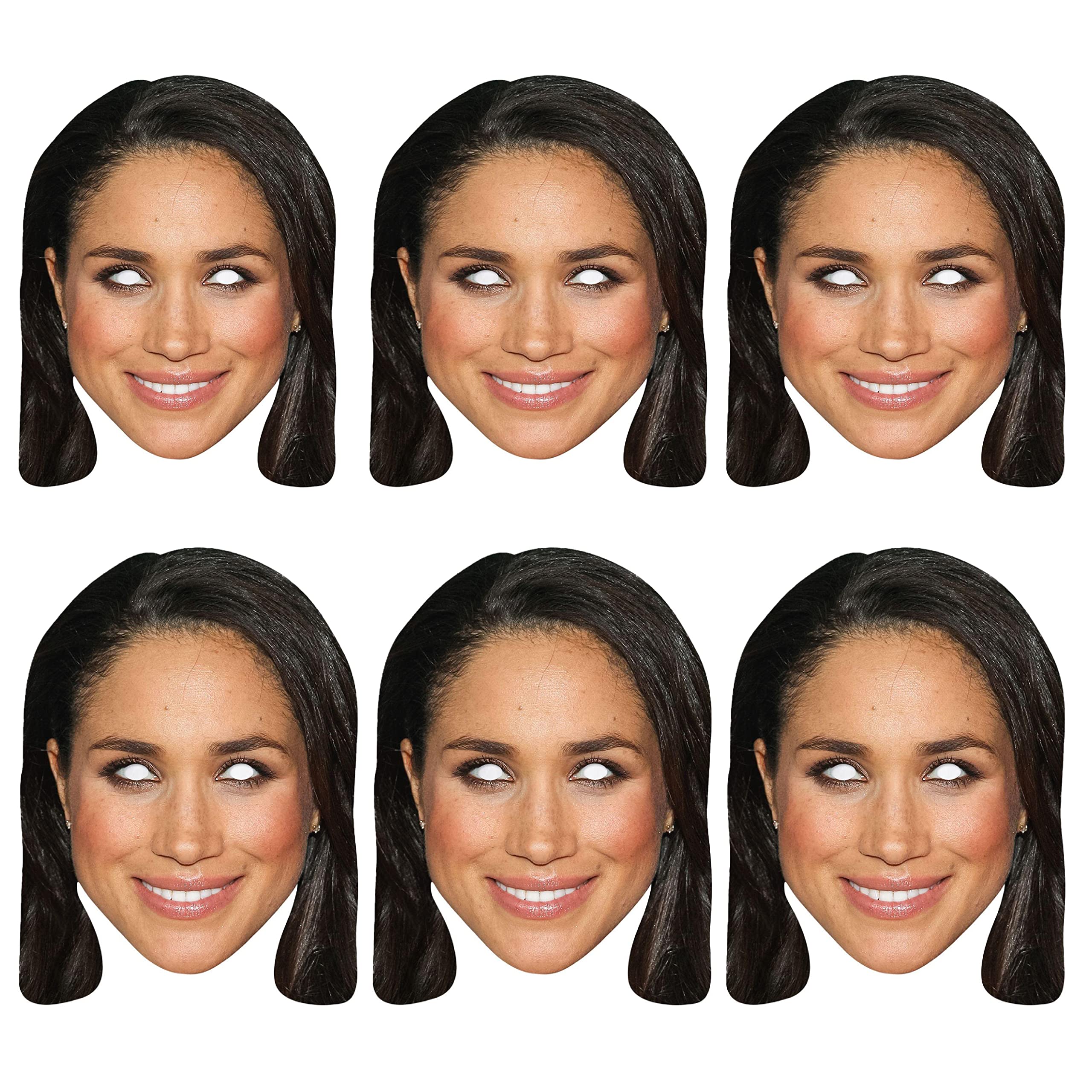 SHATCHI 10Pcs Meghan Markle Royal Family Face Mask King’s Coronation Supplies Celebrities Face Masks UK Hen Night Stag Parties Fancy Dress Bulk Wholesale