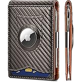 BULLIANT Men Wallet Airtag&Standard Use,Slim Front Pocket Wallet Money Clip for Gifg Men RFID Blocking 11Cards