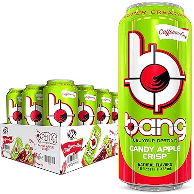 Buy Bang Caffeine Free Energy Drink 0 Calories Sugar Free With Super Creatine 16 Fl Oz Pack Of 12 Candy Apple Crisp 192 Ounce Online In Kuwait B08b2ng8cq