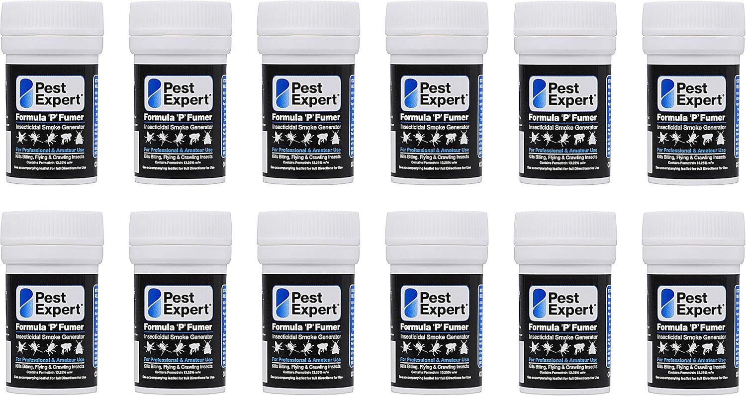 Carpet Moth Killer Smoke Bombs 12 x 3.5g Formula 'P' Moth Fumigator