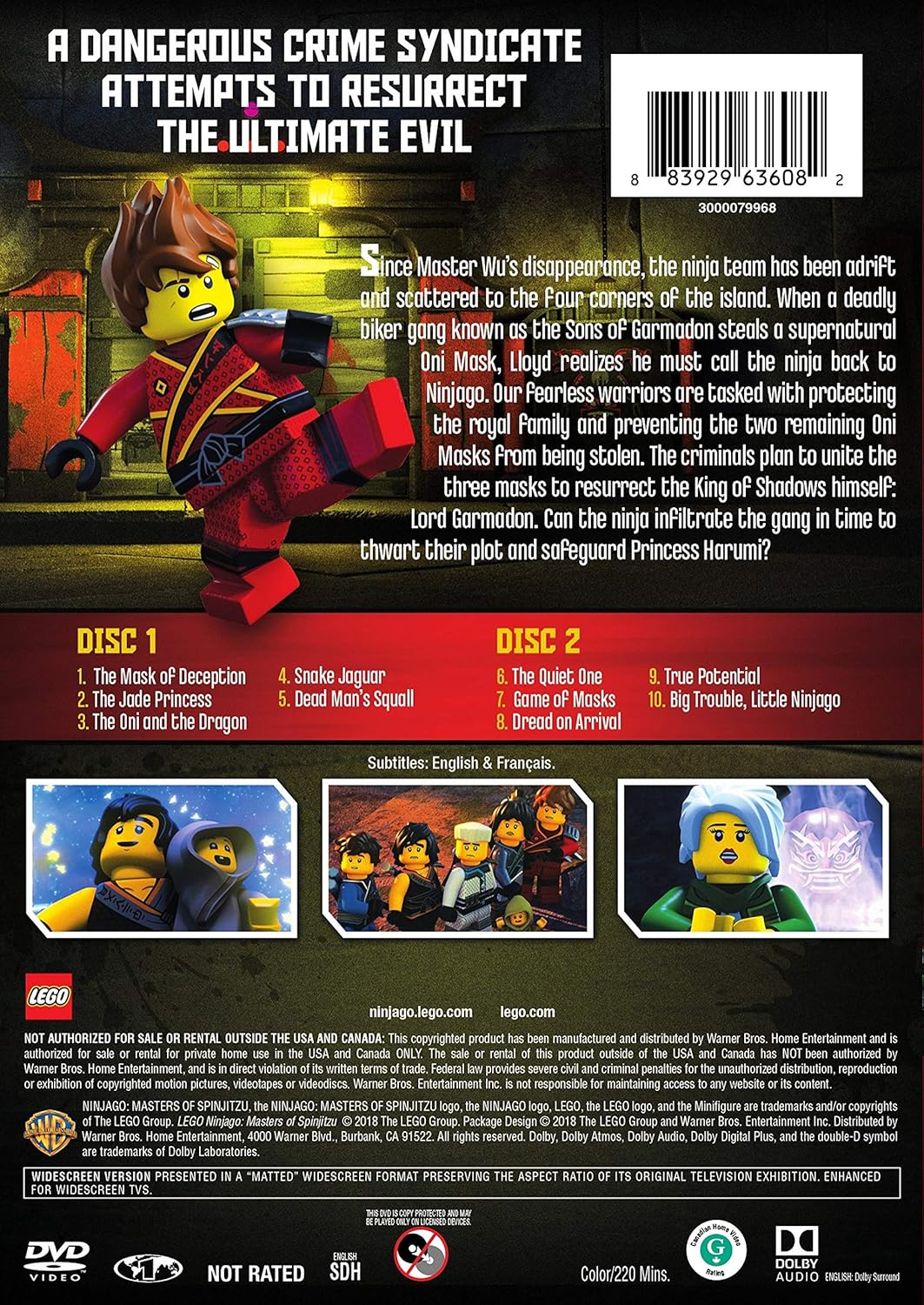 lego ninjago sons of garmadon dvd