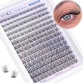 Natural Lash Clusters Wispy Cluster Eyelash Extensions 168pcs Individual Lashes 8-16mm C-Curly DIY Lash Extension Natural Look Soft Thin Band Cluster Lashes by ALICE